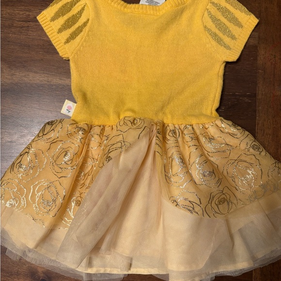 Disney Princess Yellow and Gold Dress with Pink Rose - Picture 3 of 3